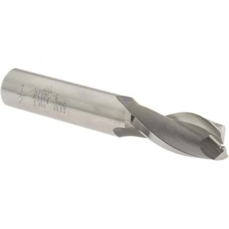 OSG 1/2, 1 LOC, 1/2 Shank Diam, 3 OAL, 2 Flute, Vanadium High Speed Steel Square End Mill Single End, Uncoated, Spira...